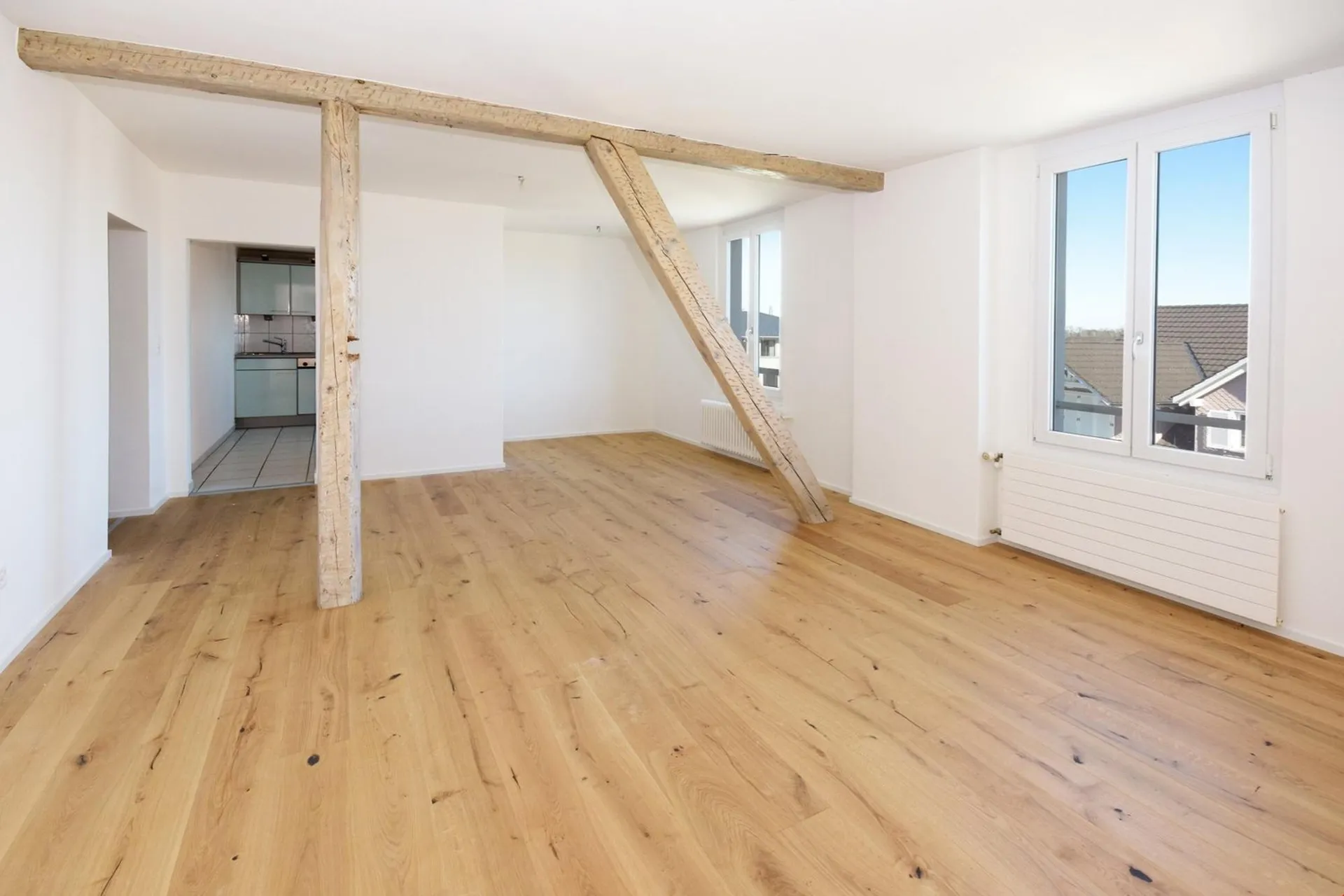 Appartement mansardé de 3,5 pièces coquet et neuf 2e étage