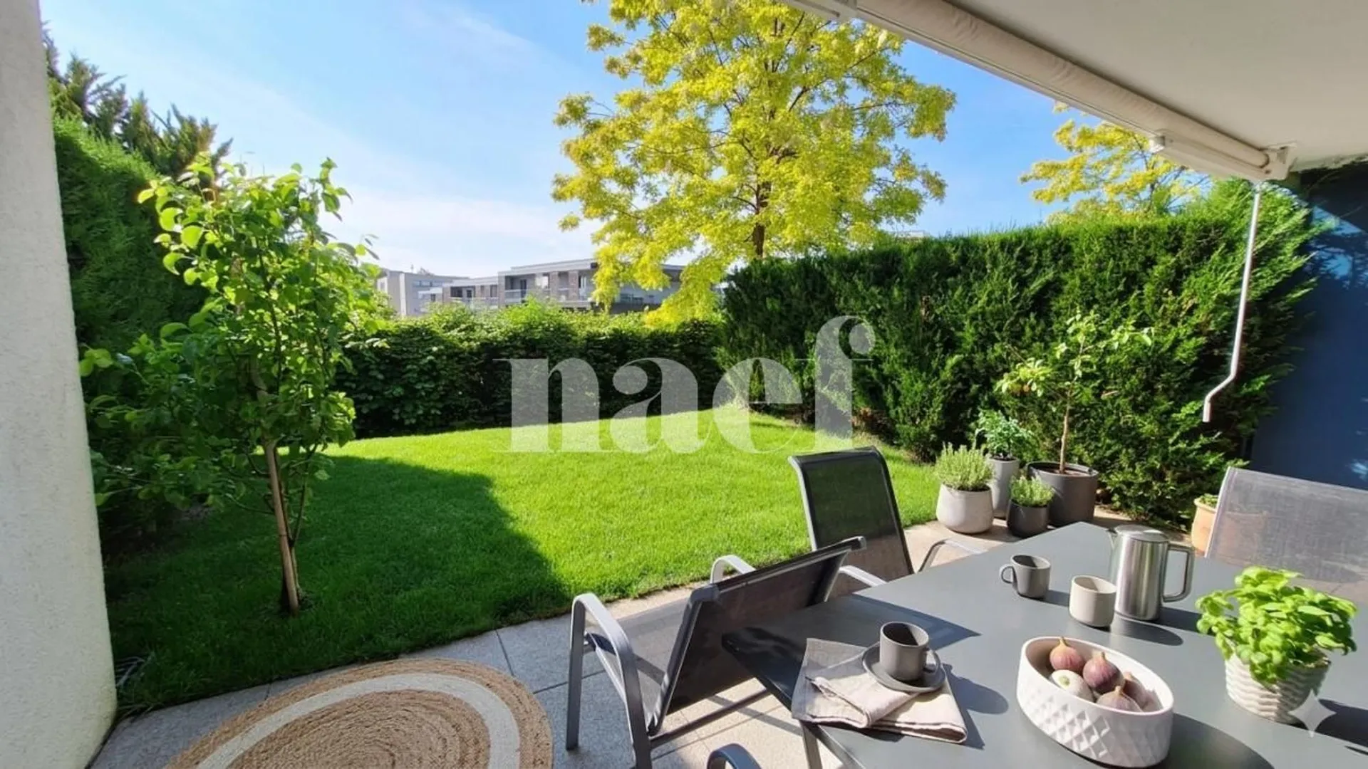Bel appartement traversant de 3.5 pièces au rez-de-chaussée avec terrasse et jardin