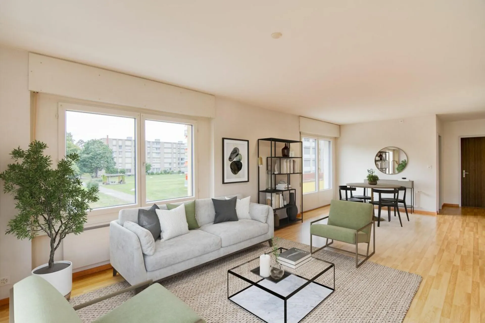 Retreat by Lake Wohlensee: 3.5-room apartment with 2 balconies & a parking space
