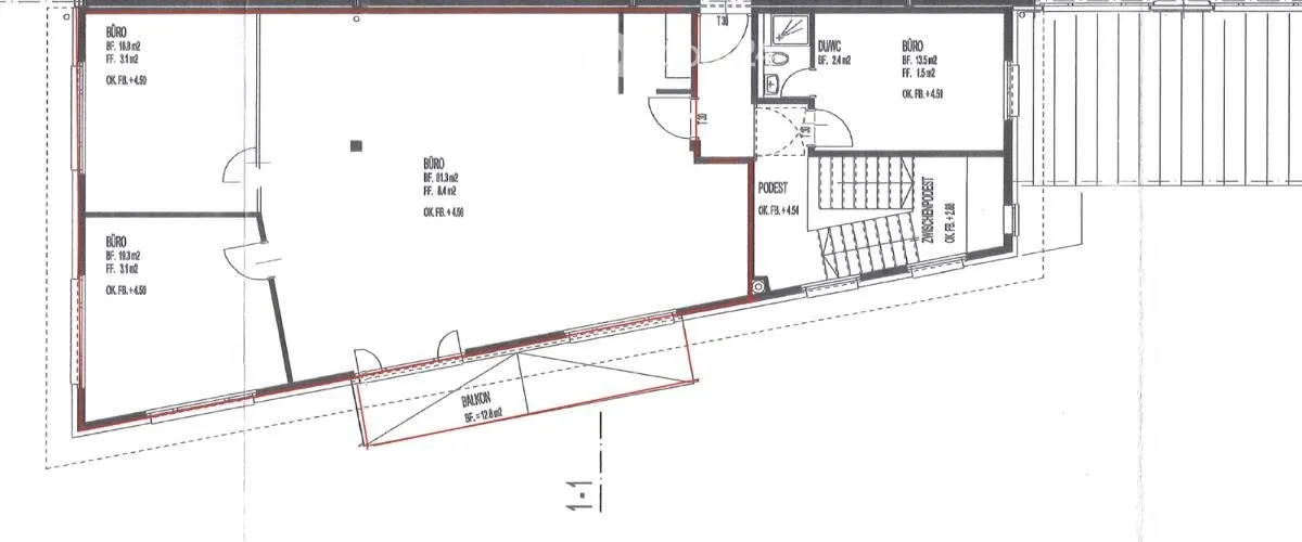 Moderne 3-Zimmer-Büro/Praxis Räume mit sonnigem Balkon in Wetzikon