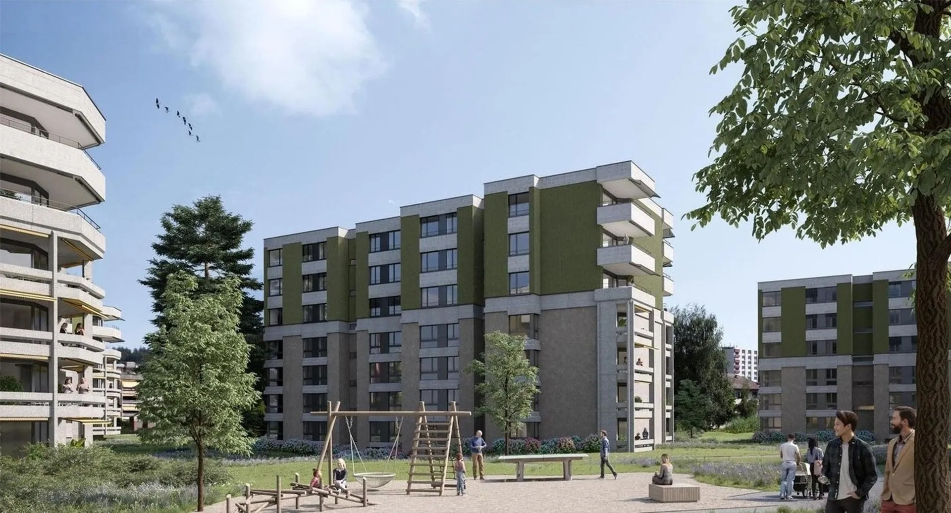 Topmoderne 2-ZW à 52 m² mit grossem Balkon