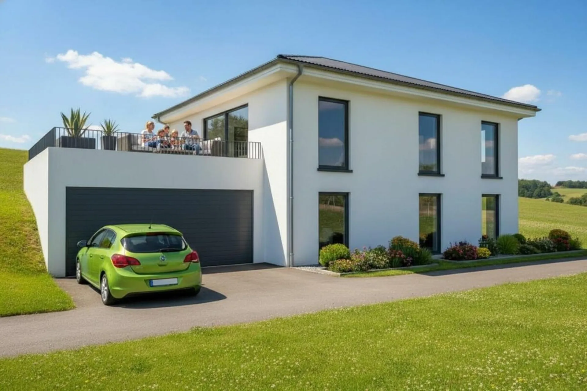 Newly built 6.5 room single-family house with a great view