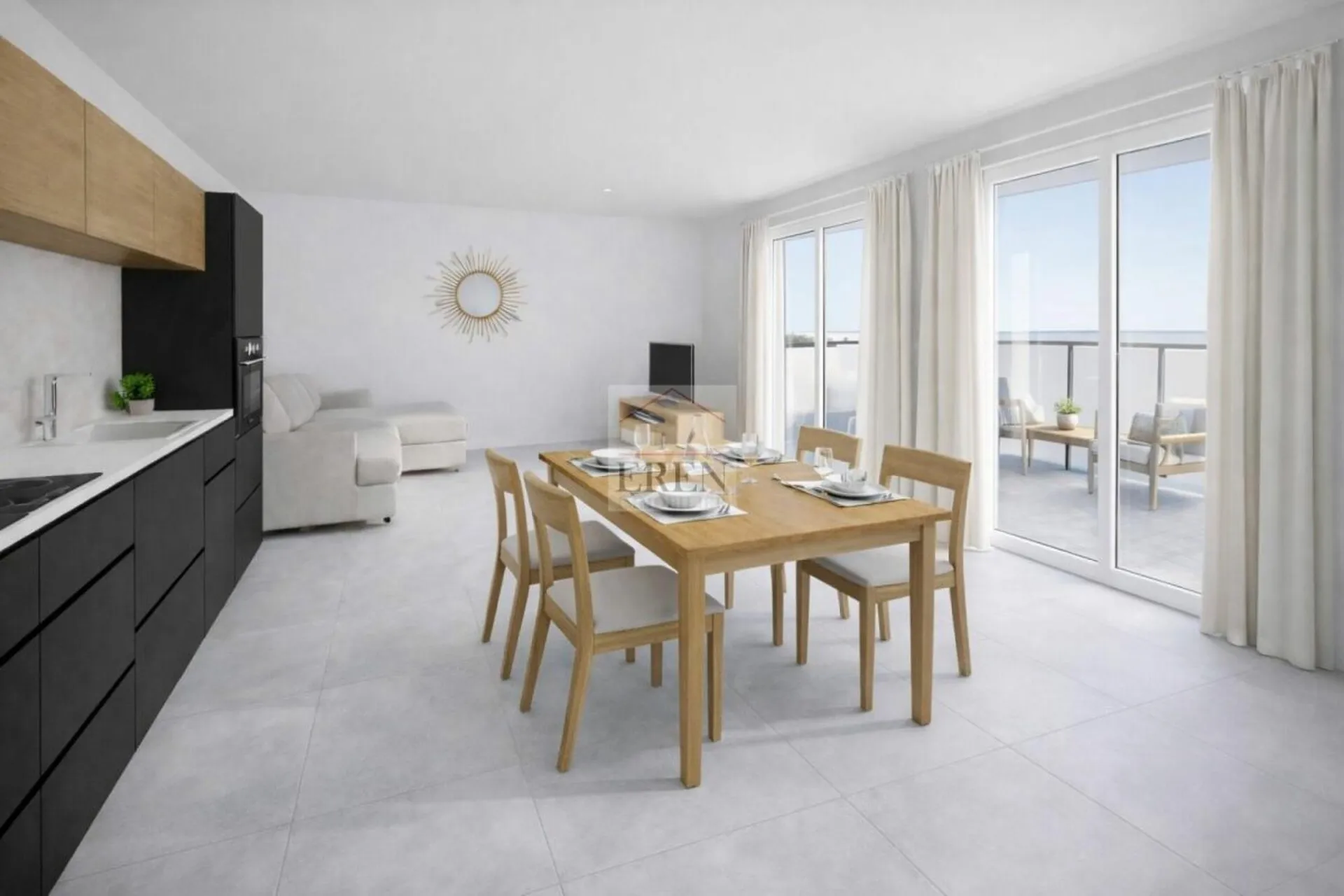 Appartement 2,5 pièces avec grand balcon de 42 m2 à Grône
