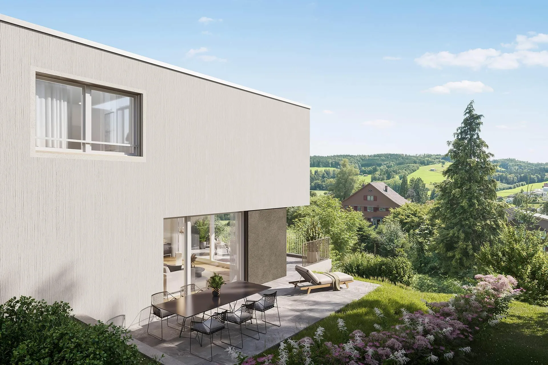 Habitation moderne dans le projet de construction neuve Sonnhalde