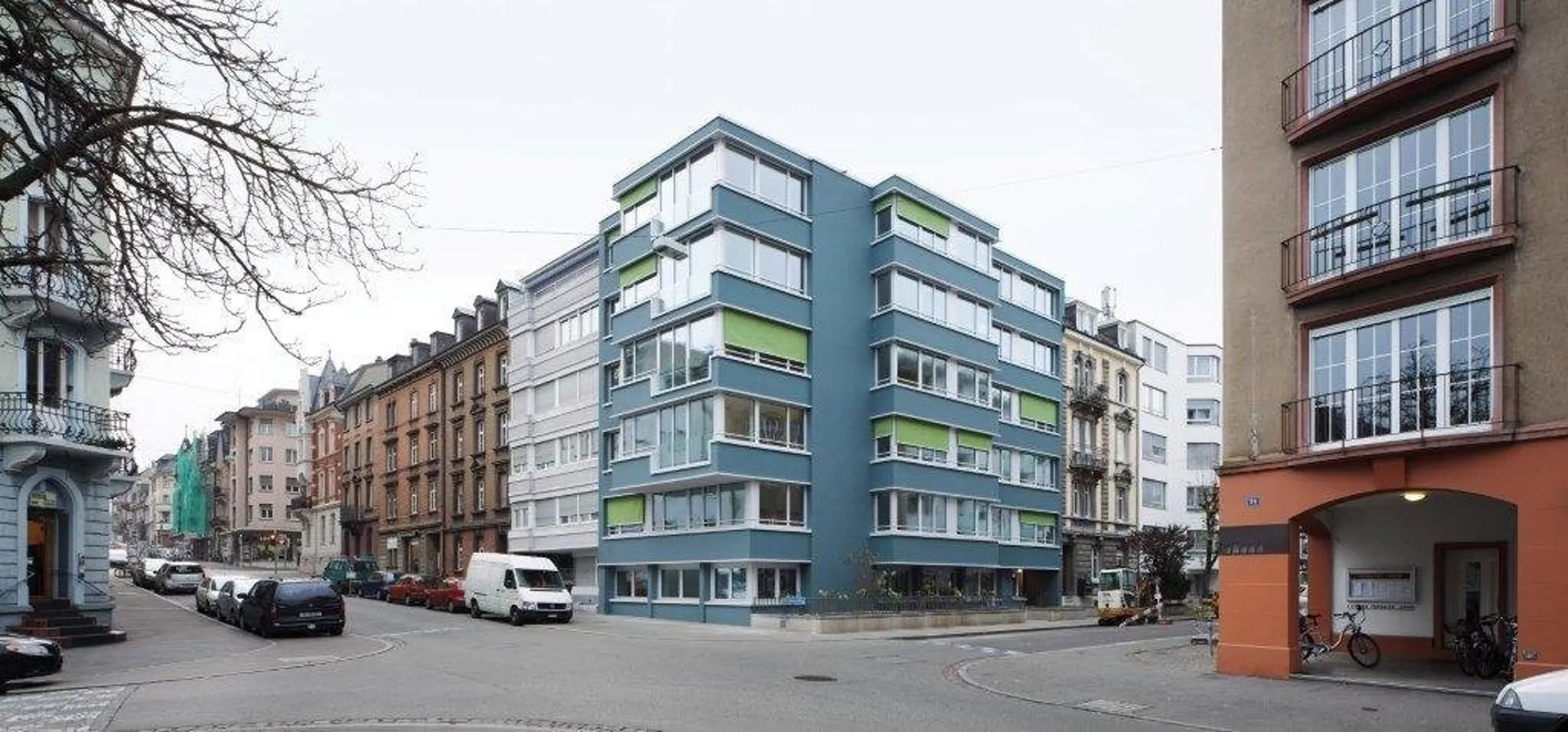 Moderne Wohnsiedlung an urbaner Zentrumslage