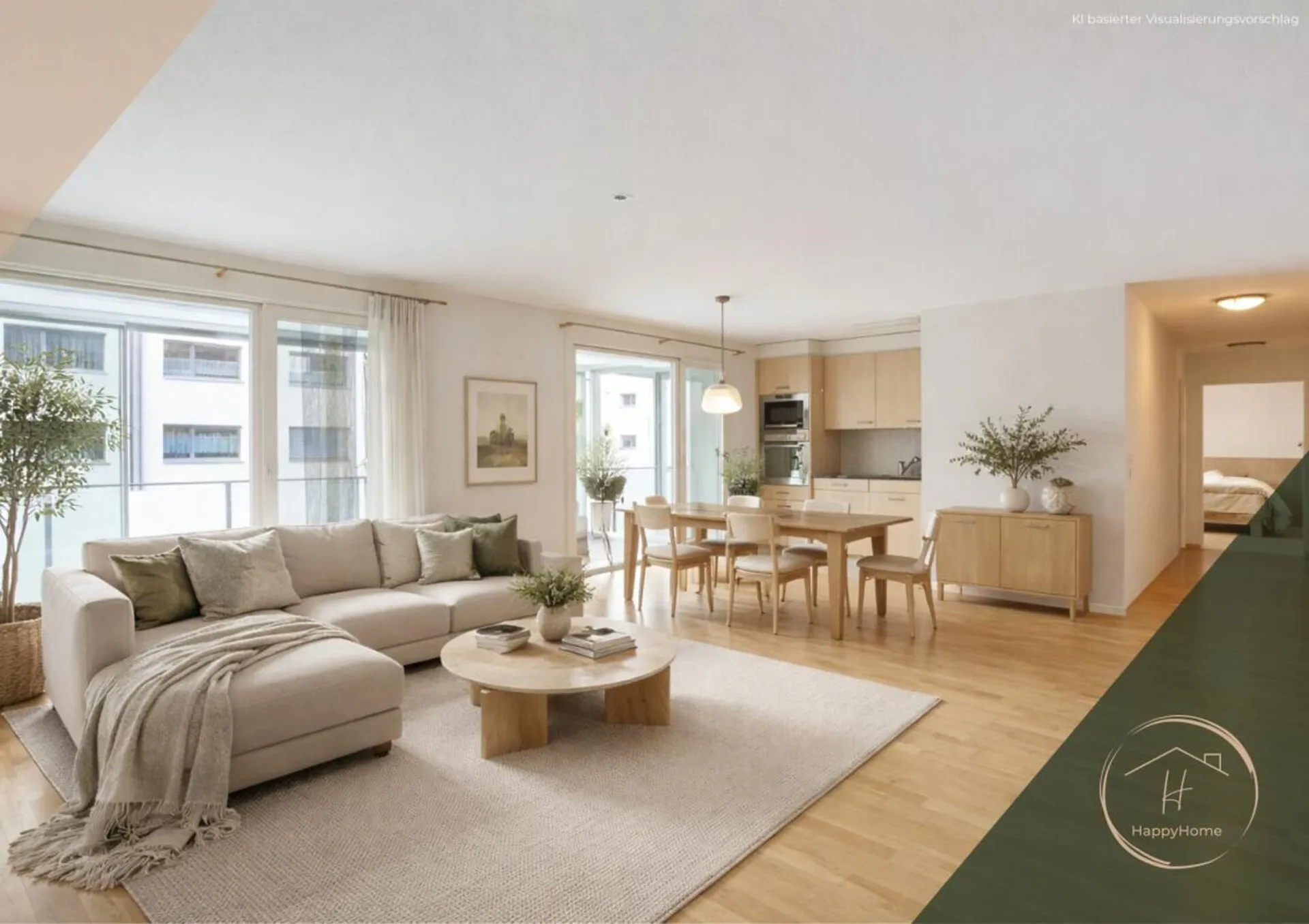 Appartement ensoleillé et central de 3 pièces au 1er étage avec balcon de 39m2