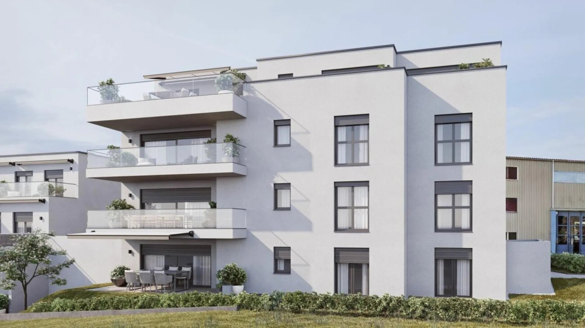 2½ Pièces Appartement Attique: Nouveau Bâtiment avec Vue sur le Vert