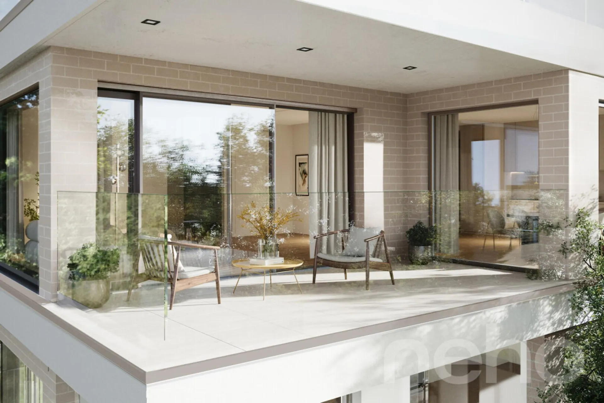 Attique de standing avec terrasse et balcon