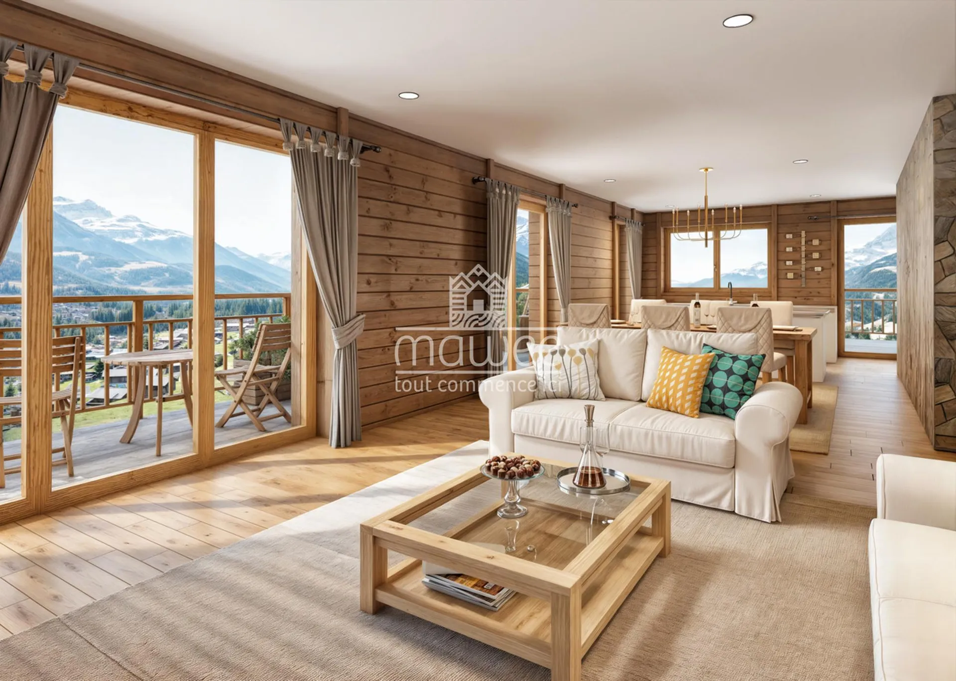 Chalet individuel neuf avec grand balcon et vue dégagée !
