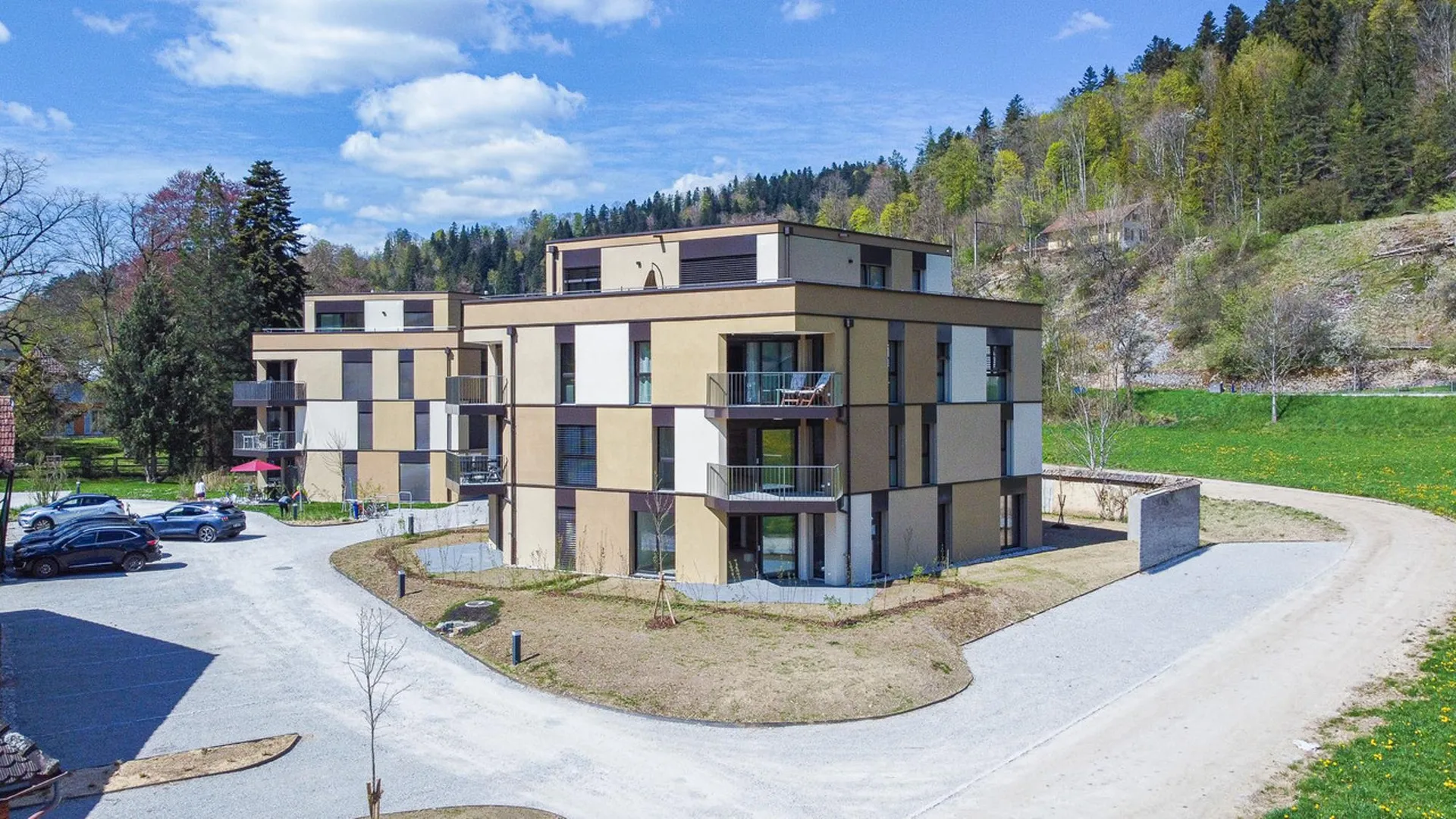 Appt PPE neuf de 2.5 pces, terrasse et jardin Campagne Pernod, lot B1