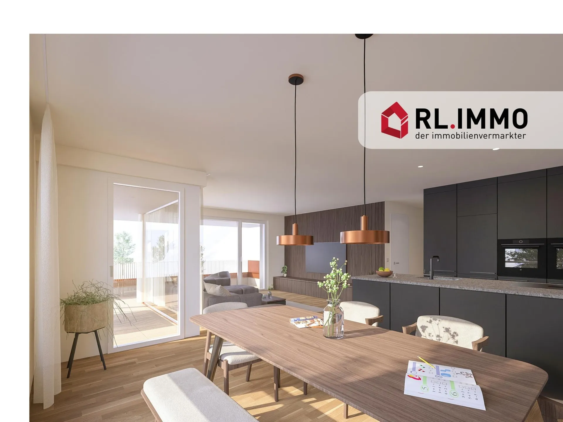 Moderne 3.5 Zimmer Neubauwohnung mit grossem Balkon