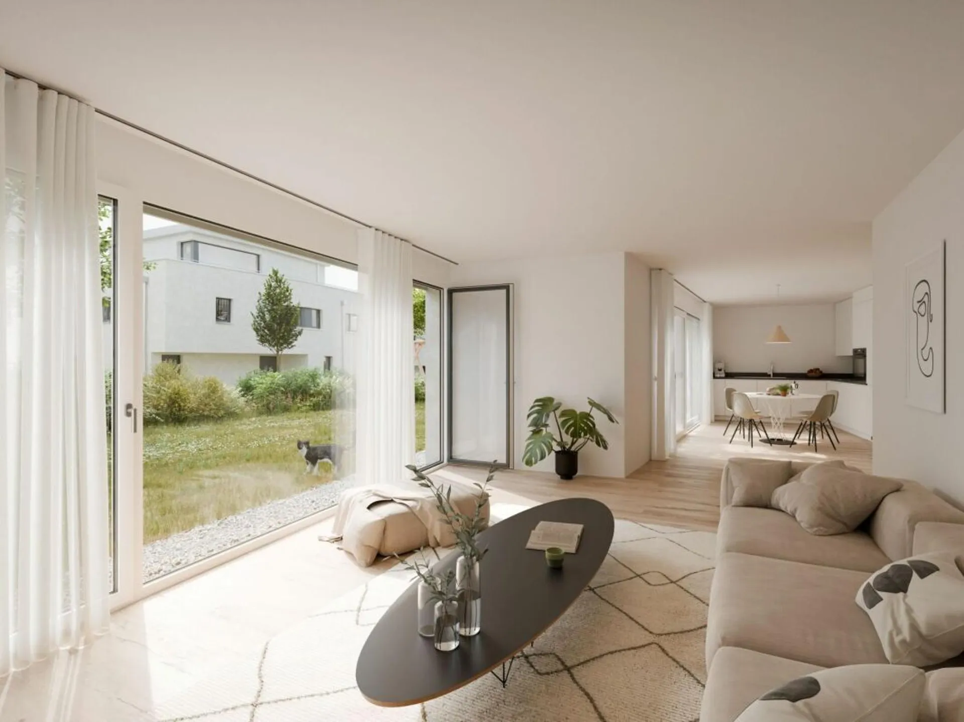 Promotion "Les Capites" - Bevaix - Duplex de 5.5 pièces avec terrasse et cour anglaise