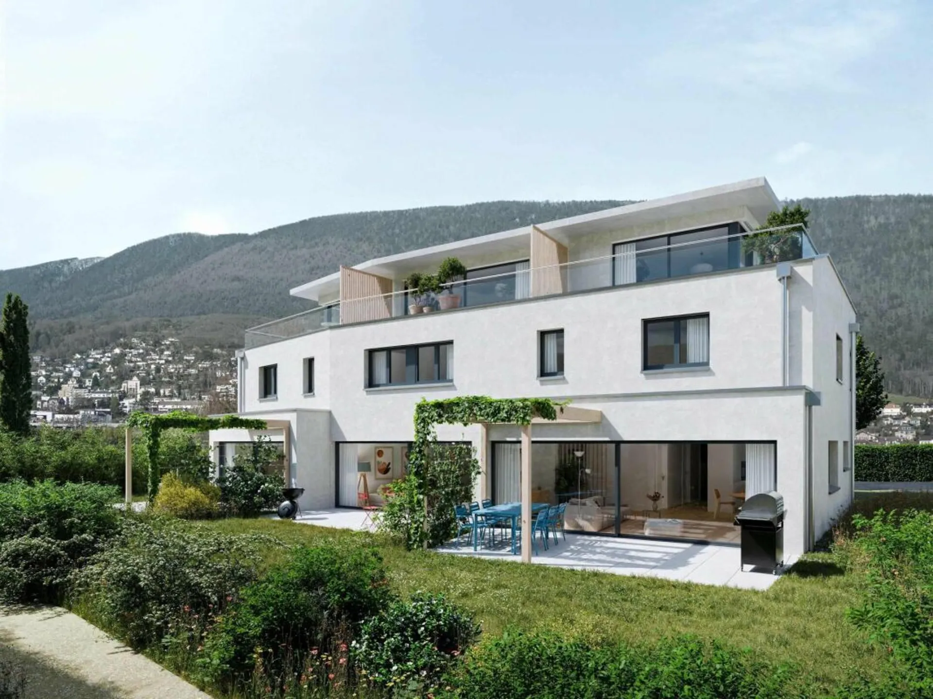 Promotion "Les Capites" - Bevaix - Villa de 5.5 pièces avec jardin et terrasse en attique