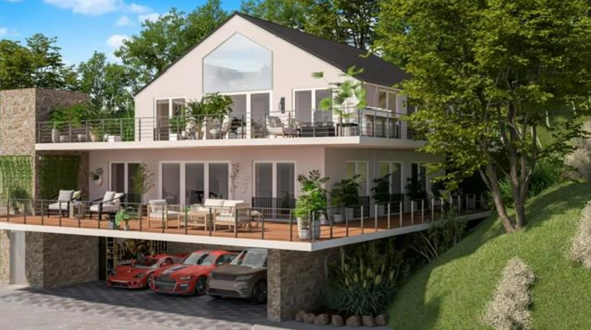 Haus mit 2 Wohnungen und Blick auf den See
