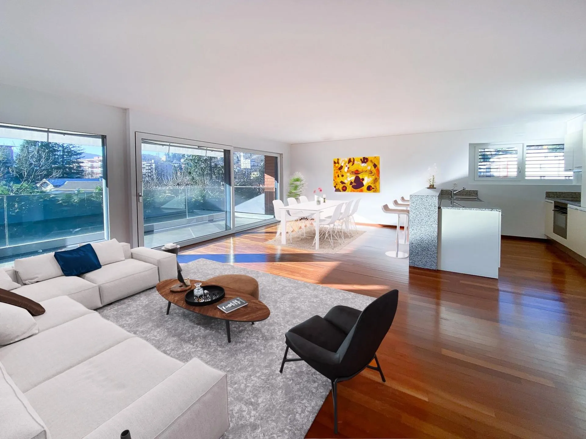 Geräumige 3.5-Zimmer-Wohnung mit Terrasse in Agno