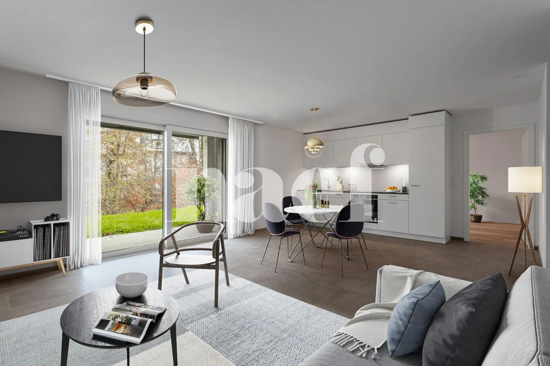 Appartement neuf de 4.5 pièces avec balcon au rez à vendre à St-Aubin