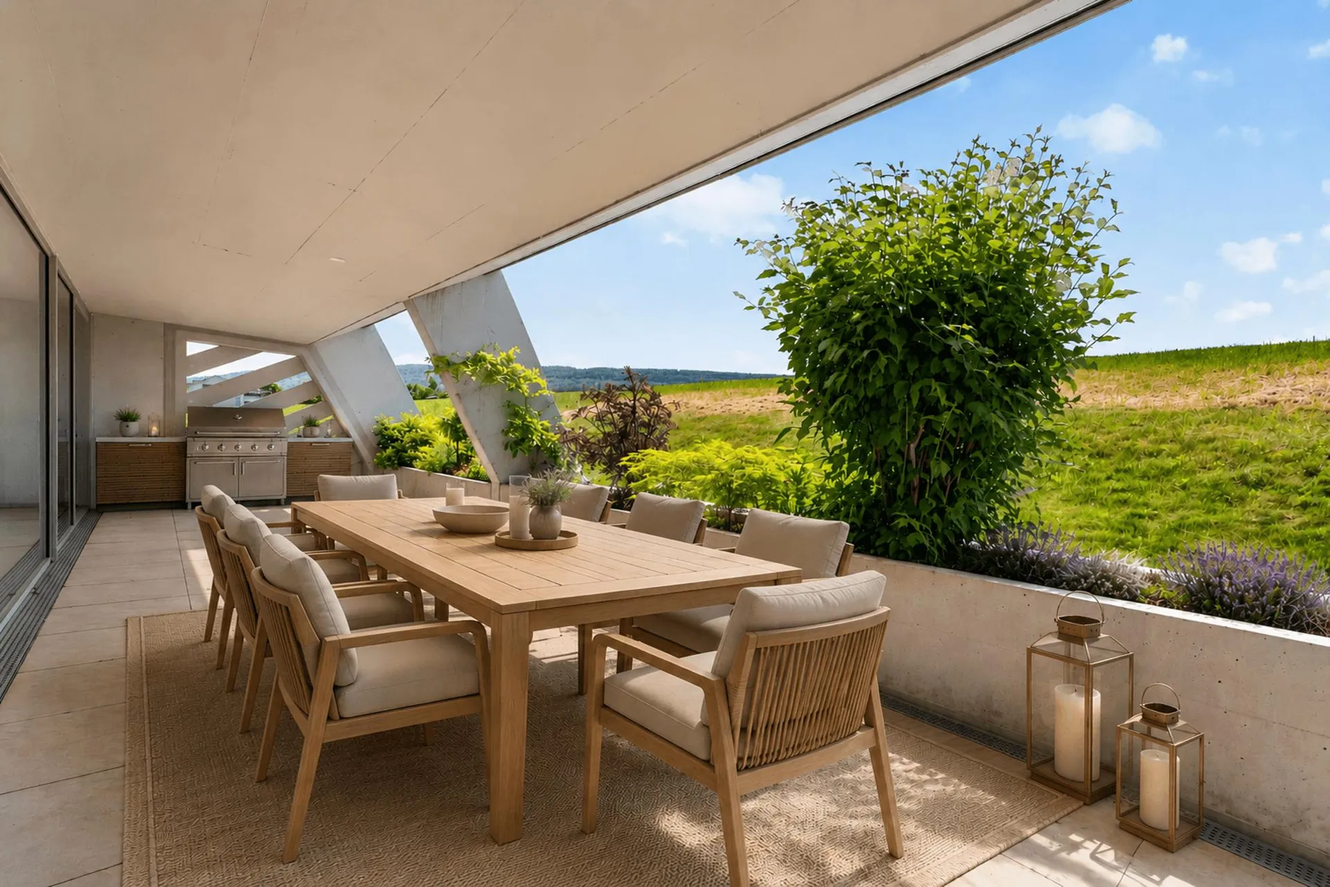 Moderne, helle 5.5 Zimmer-Wohnung mit 35,5 m² grosser Terrasse