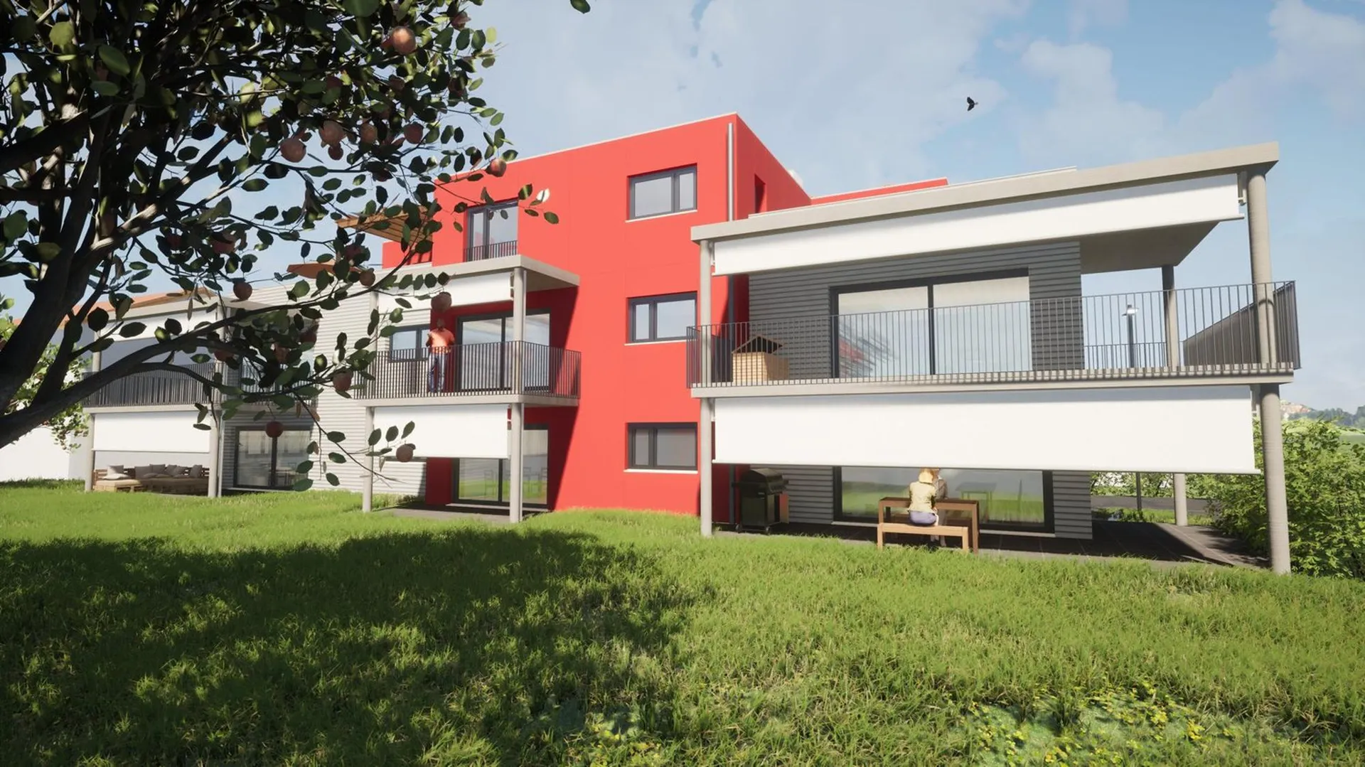 Appartement attique moderne 4.5 pièces dans un immeuble neuf à Lyss