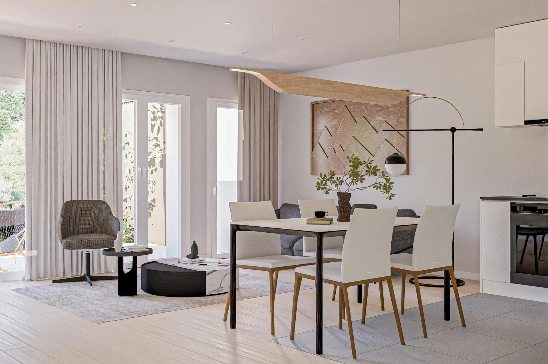 Appartement neuf avec vue rivière et forêt