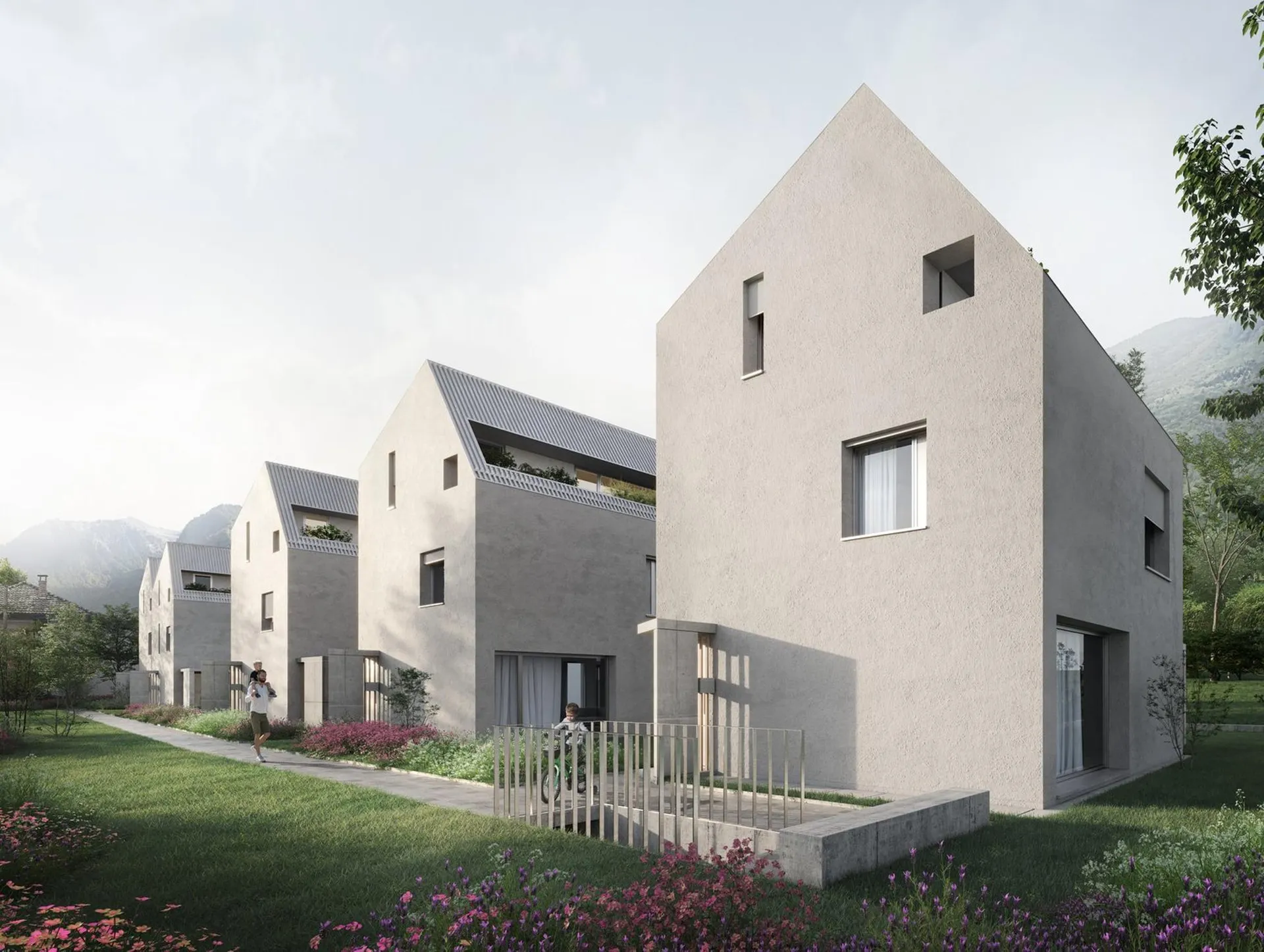 Résidences Amarillys - Maisons modernes et accueillantes de 5 pièces avec jardin à Roveredo (GR)