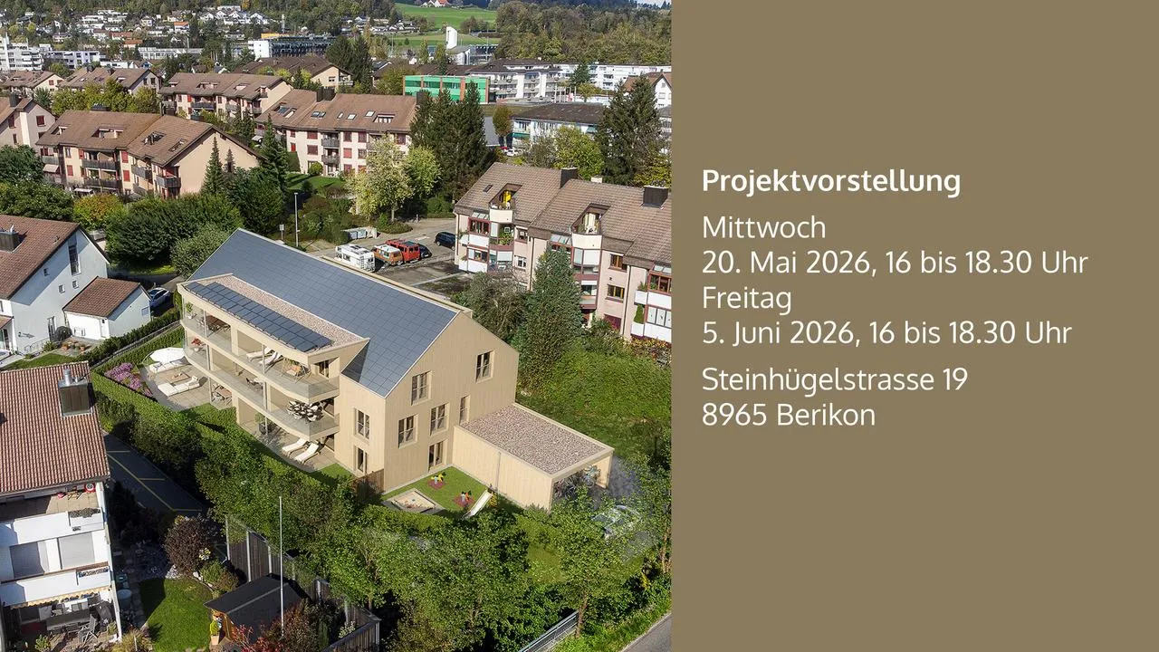 5½-Zimmer Attikawohnung mit grosser Terrasse und Weitsicht in Berikon