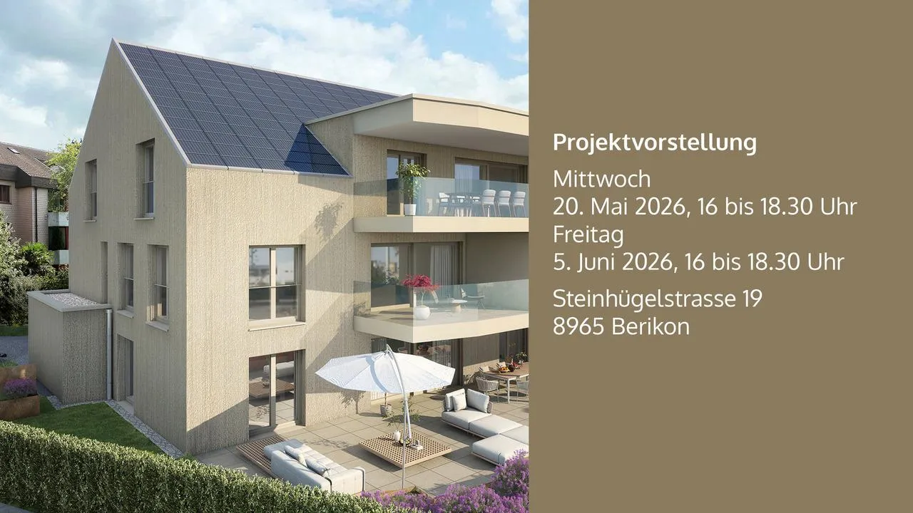 4½-Zimmer Obergeschosswohnung mit sonnigem Balkon in Berikon