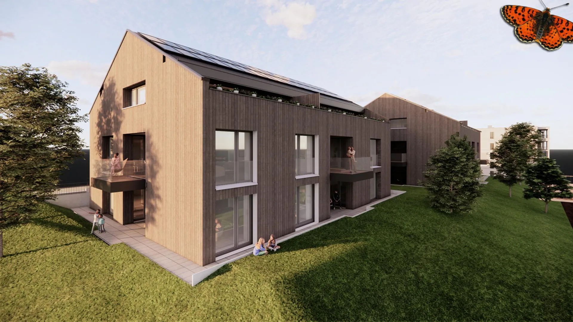 Appartement neuf au rez de 4,5 pièces à St-Aubin (FR)