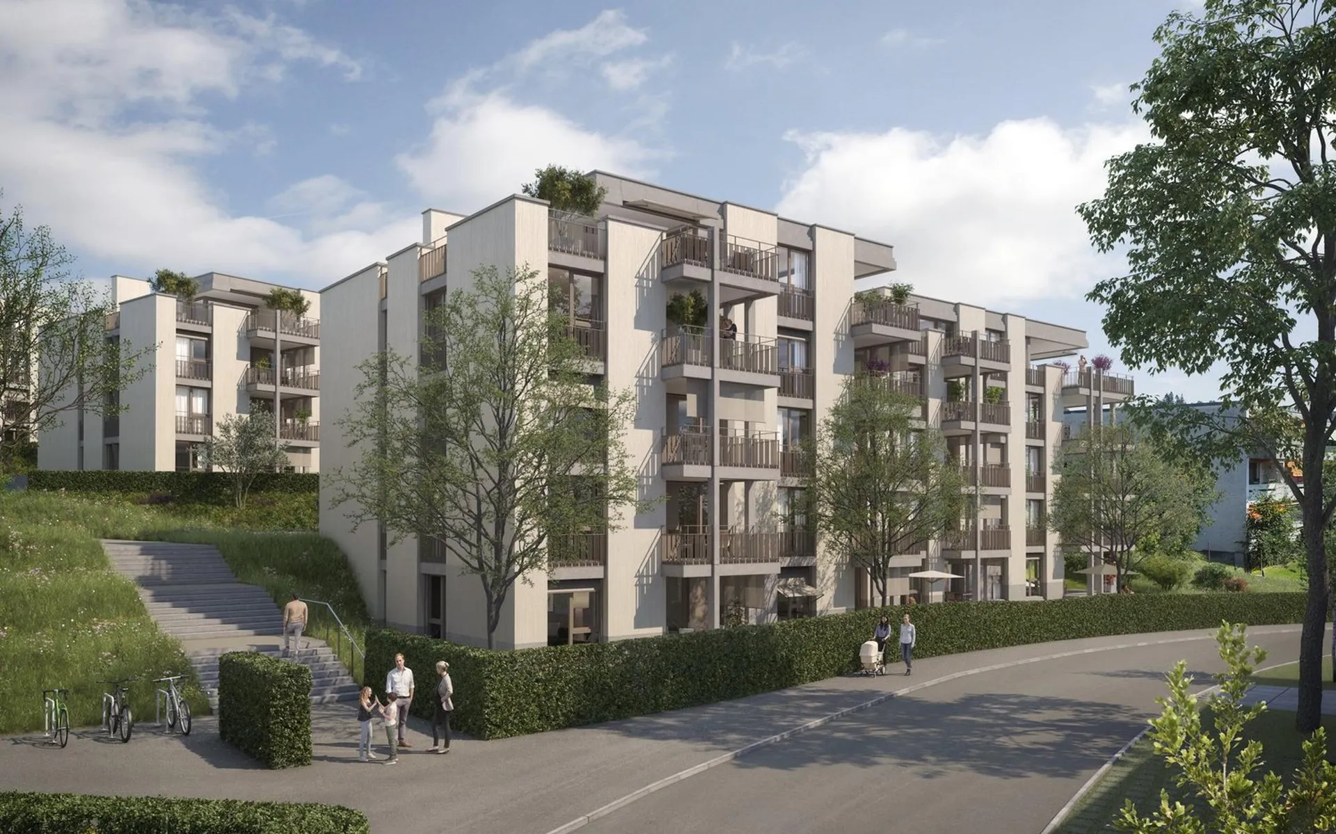 2 ½ pièces appartement avec jardin dans le quartier Flugbrunnen à Bolligen