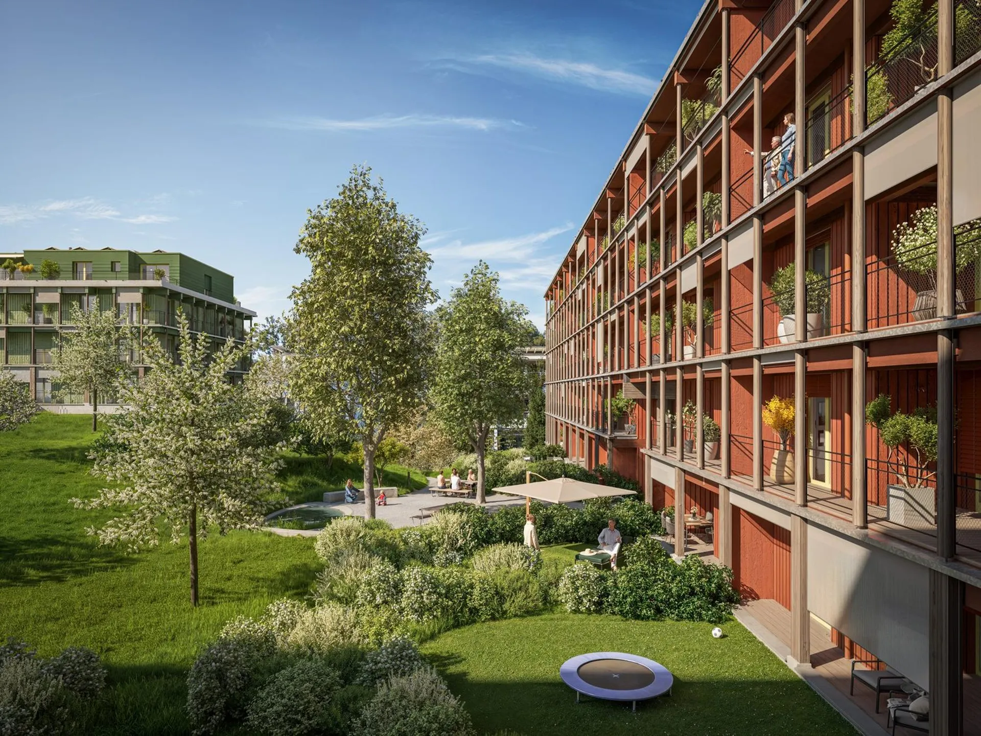 Appartement-maisonnette de 4 ½ pièces convivial pour les familles avec jardin