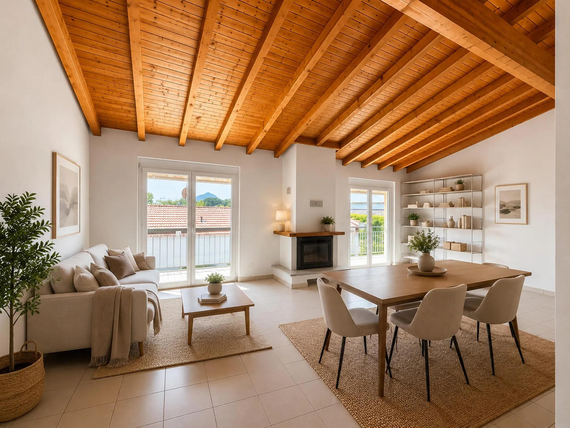 5.5 ATTICO CON TRAVI A VISTA E TERRAZZA | COMANO