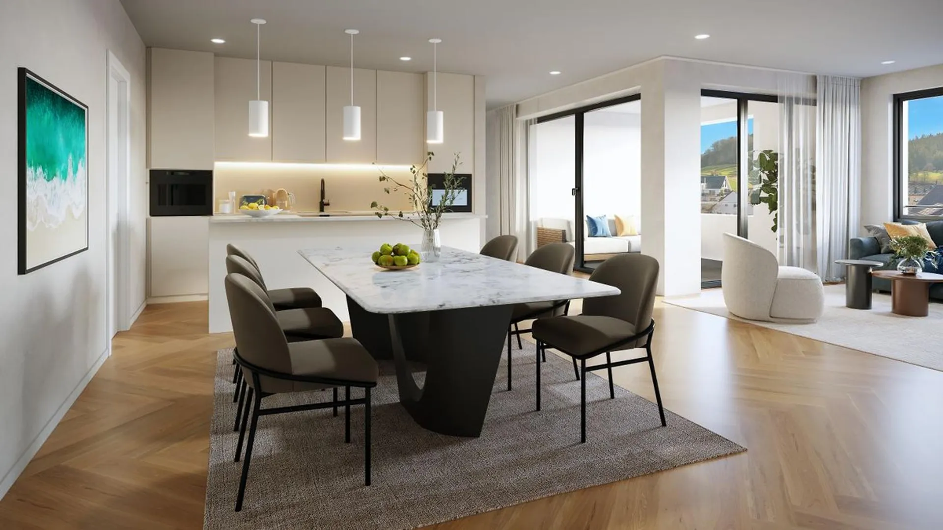 Wohnung 4. Moderne 4½ Z. Wohnung mit Balkon