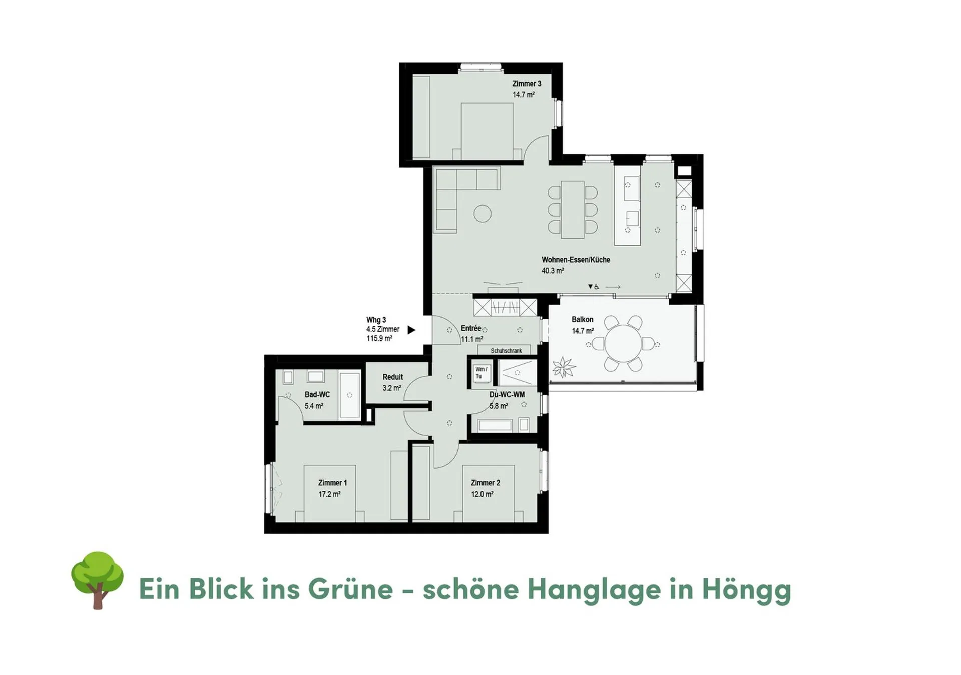 Neubau: 4.5 Zimmer Etagenwohnung in Höngg