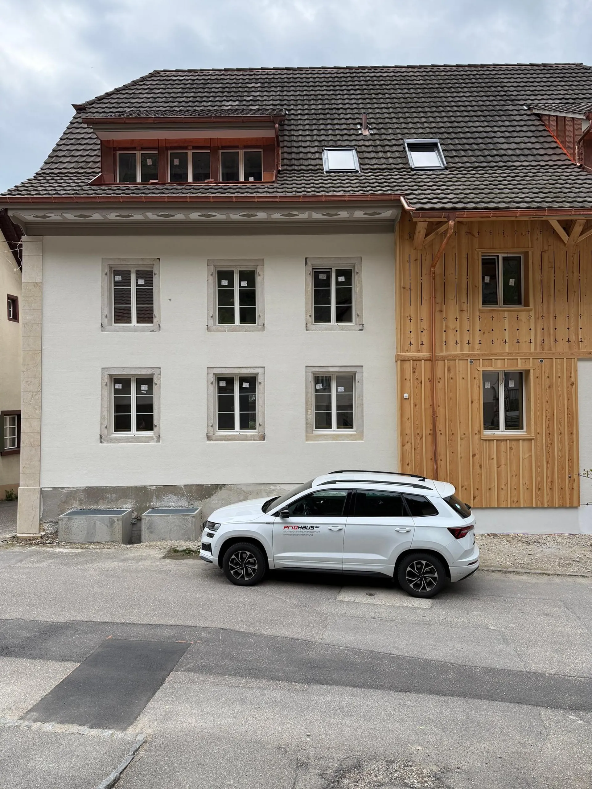 Kernsanierung mit Anbau ehemalige "Kaffeehalle" in Kleinlützel