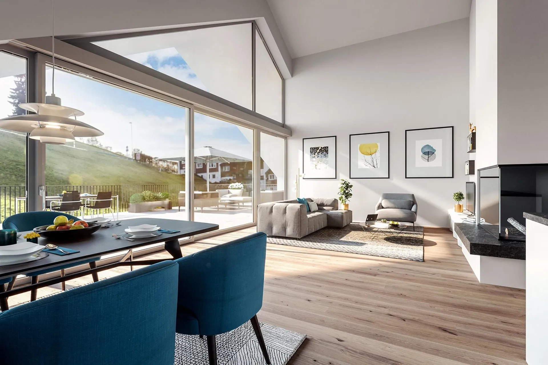 Spektakuläre 5,5-Zimmer Dachgeschosswohnung mit Sonnenterrasse (Top A2.1)
